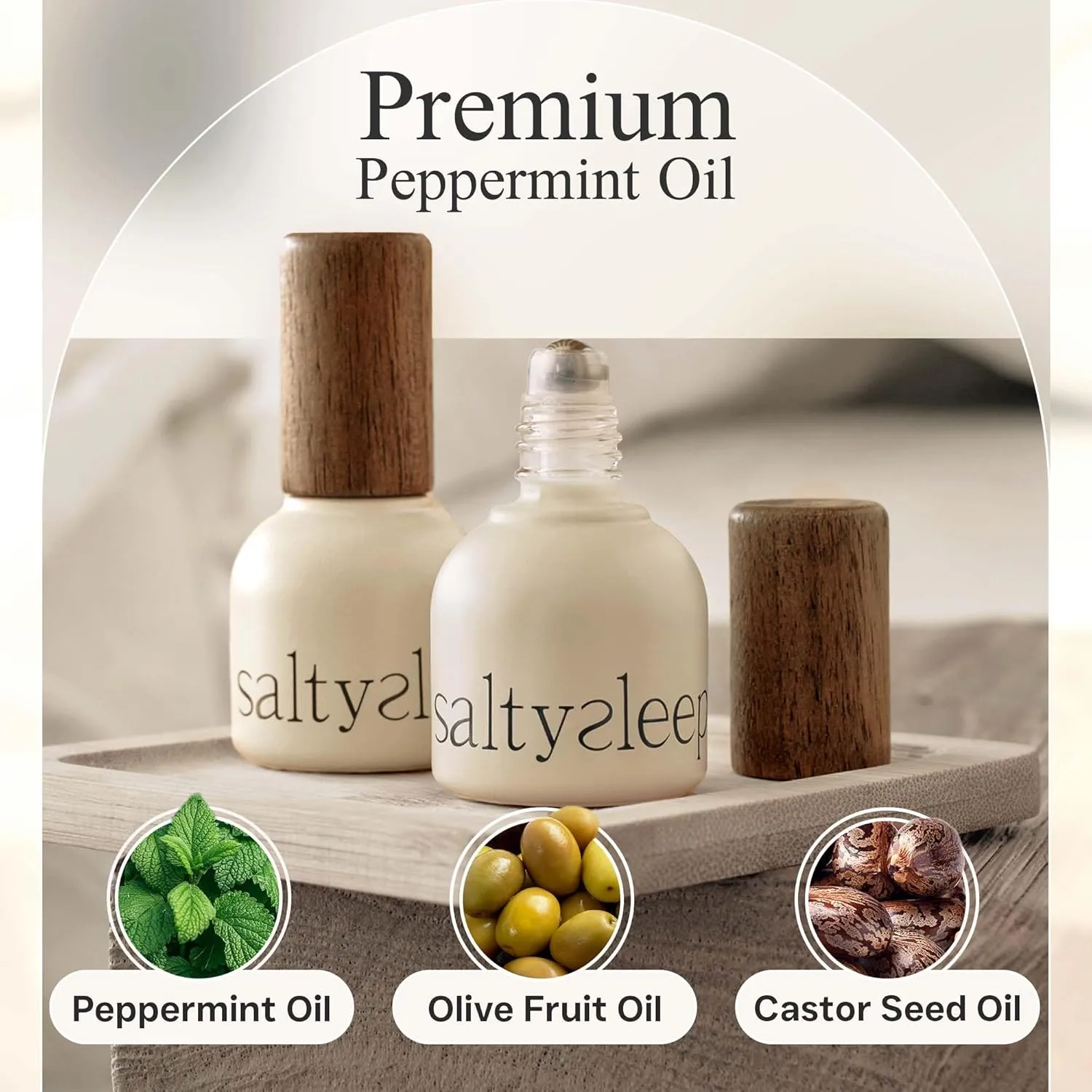 Peppermint Aroma Oil Roll-On – Instant Focus, Cooling Relief, and Natural Energy Boost, Relaxation Support – 40% Menthol 0.33fl.oz/10ml