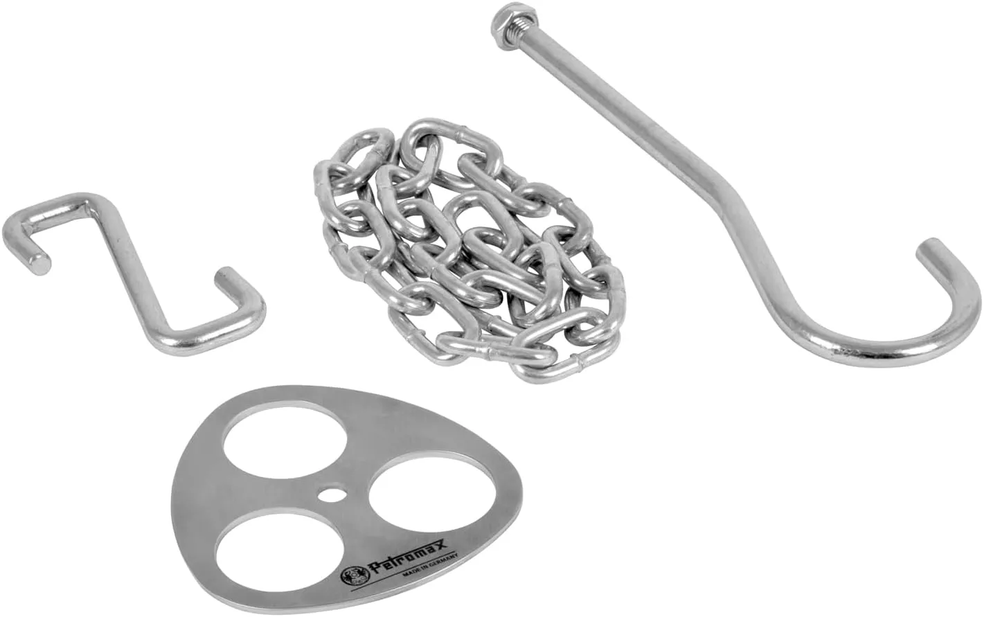 Petromax Camping Tripod Lashing Set with Hooks and Chain, Steel for Outdoor Dutch Oven Cooking or to Build Shelter