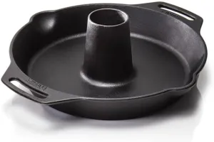 Petromax Poultry Roaster Pan, Cast Iron Roasting Cookware for Oven or Grill, 11.8" x 11.8" x 3.9" with Handles and Pour Spout
