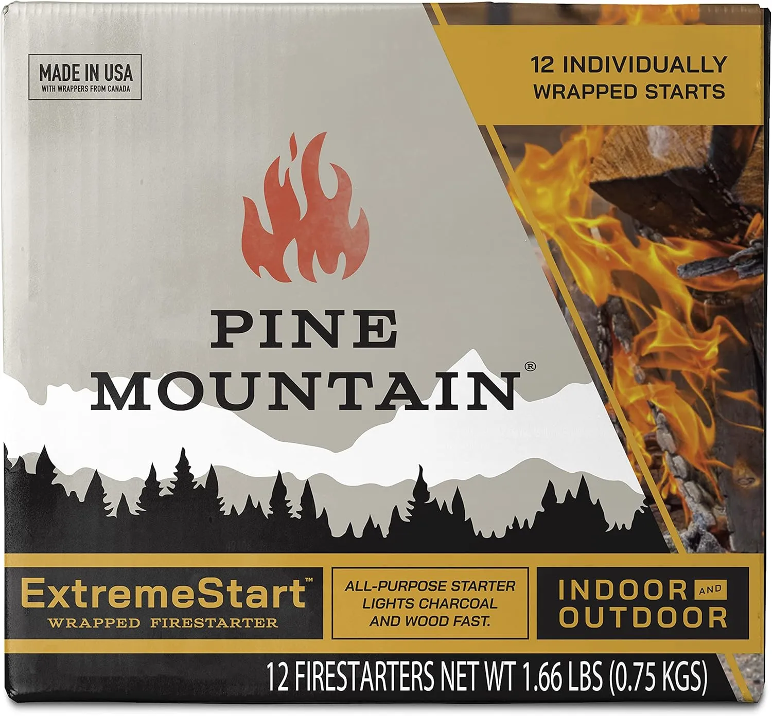 Pine Mountain Firestarters ExtremeStart, 12 Wrapped Fire Starters by Pine Mountain