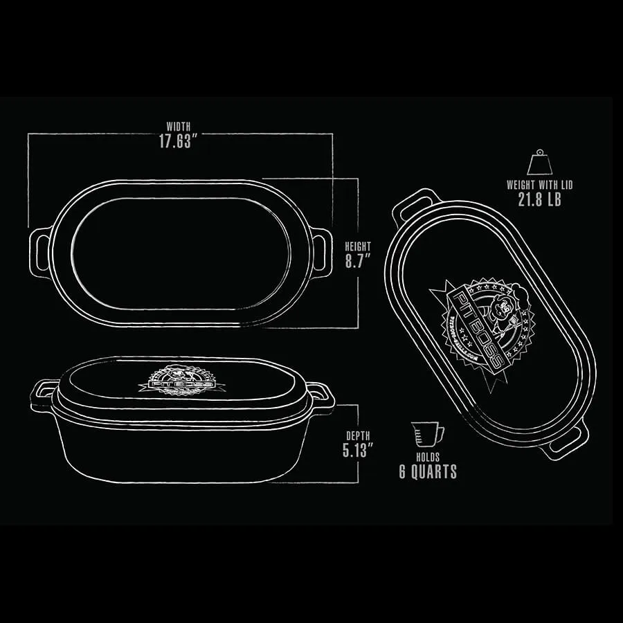 Pit Boss 6-QT Cast Iron Roaster with Lid