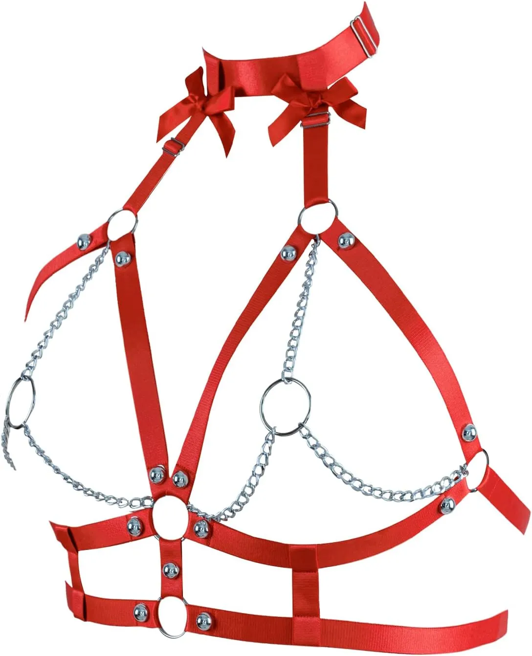 Plus Size Harness Bra Women Body Chain Gothic Butterfly Lingerie Punk Cage Hollow Out Gothic Halloween Rave Clothing