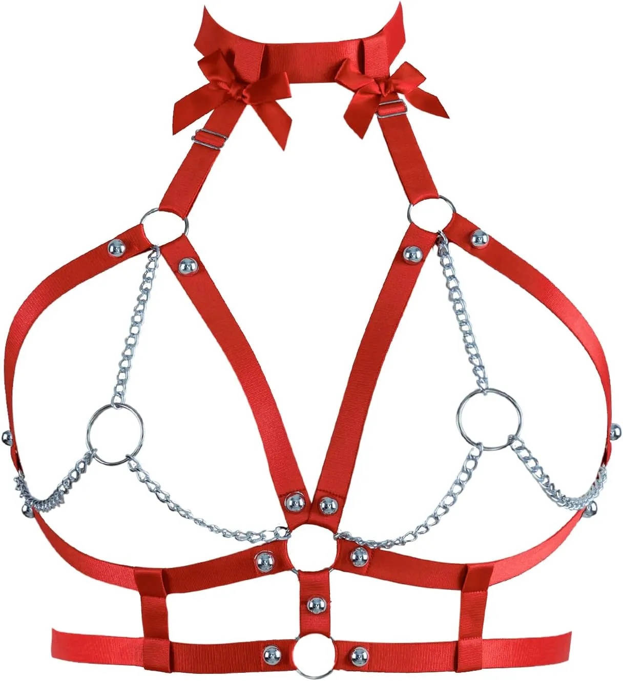 Plus Size Harness Bra Women Body Chain Gothic Butterfly Lingerie Punk Cage Hollow Out Gothic Halloween Rave Clothing