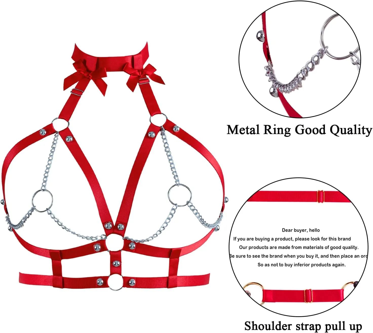 Plus Size Harness Bra Women Body Chain Gothic Butterfly Lingerie Punk Cage Hollow Out Gothic Halloween Rave Clothing