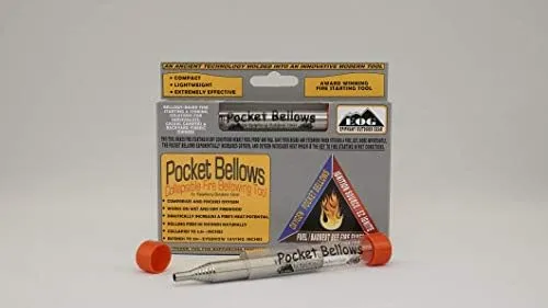 Pocket Bellows - Weatherproof Collapsible Fire Bellowing Tool for Starting Fire- an Essential Camping Gear