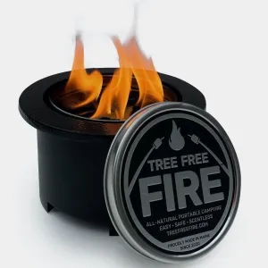 Polished Metal Tabletop Campfire Kit