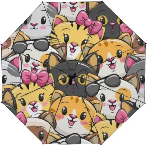 Portable Automatic Switch Folding Umbrella,Anti uv Travel Umbrella Rain and Wind,Suitable for Men and Women Outdoor The umbrella