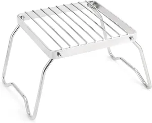 Portable Folding Campfire Grills Stainless Camp Grills Grate Camping BBQ Grills Stand With Legs Outdoors Cooking Hiking