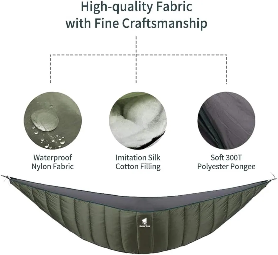 Portable Hammock Underquilt Winter Cold Weather Warm Under Quilt for Outdoor Camping Hiking