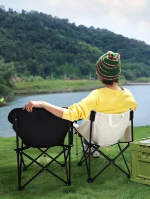 Portable High Back Folding Camping Chair, Beach and Fishing Chair, Khaki (Green)