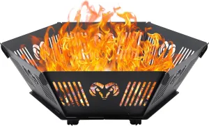 Portable Plug Fire Pit, 38.6"" Collapsible Fire Pit for Outdoor Wood Burning with Carry Bag, Folding Fire Pit for BBQ, Camping, Travel, Picnic, Backyard, Patio, black