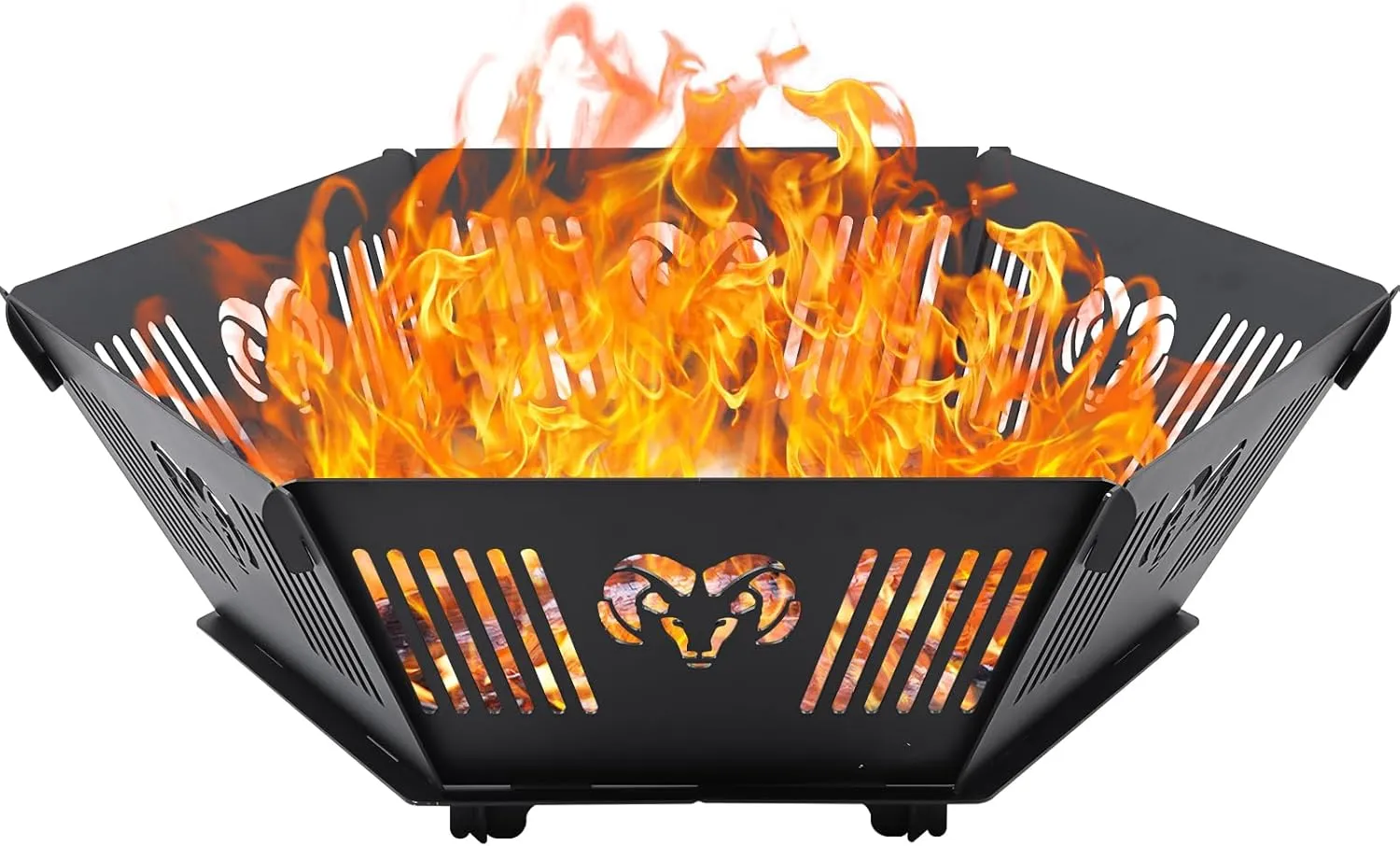 Portable Plug Fire Pit, 38.6"" Collapsible Fire Pit for Outdoor Wood Burning with Carry Bag, Folding Fire Pit for BBQ, Camping, Travel, Picnic, Backyard, Patio, black