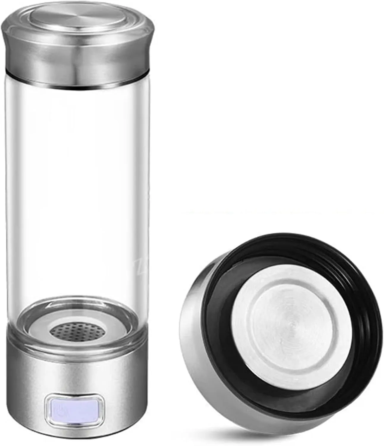 Portable Rechargeable Hydrogen Water Bottle, 800-1200PPB Pure Hydrogen Concentration, Reduction Imported Hydrogen Ionized Water Cup, Purification Vent