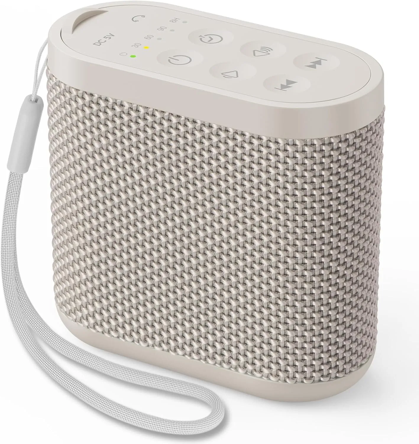 Portable Sound Machine for Travel, White Noise Sound Machine for Sleeping, 52-Hour Lasting Mini Noise Machine with 21 Quality Non-looping Sounds, Headphone Jack, Memory, Timer for Adults,Hotel (Khaki)
