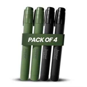 Portable Water Filter Straw Survival, Essential Camping & Hiking Gear, Water Purification Straw for Travel, Biking and Emergency Preparedness (2Black 2Green)