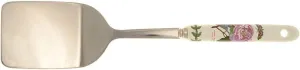 Portmeirion Botanic Garden Spatula | 13 Inch Kitchen Spatula/Turner for Cooking | Floral Design | Made from Stainless Steel with Porcelain Handle | Hand Wash Only