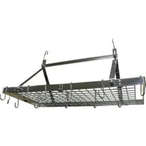 Pot Rack Rect Black Enamel