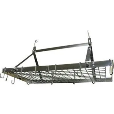 Pot Rack Rect Black Enamel