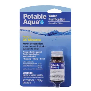 Potable Aqua Water Purification Tablet – 50 Tablets