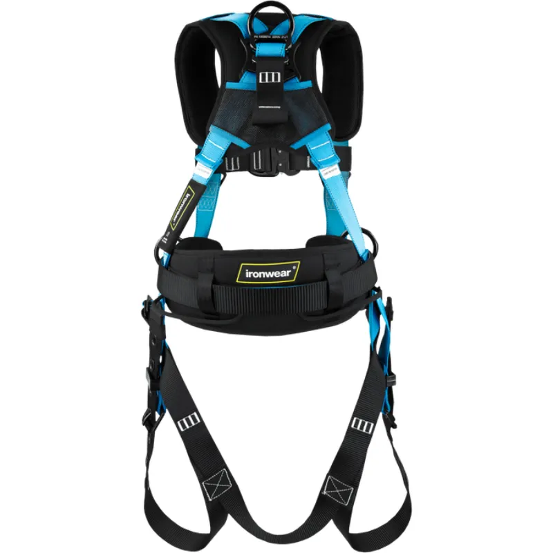 Premium Full Body Harness with Heavy Duty Shoulder Pads and Adjustable Back Support Belt