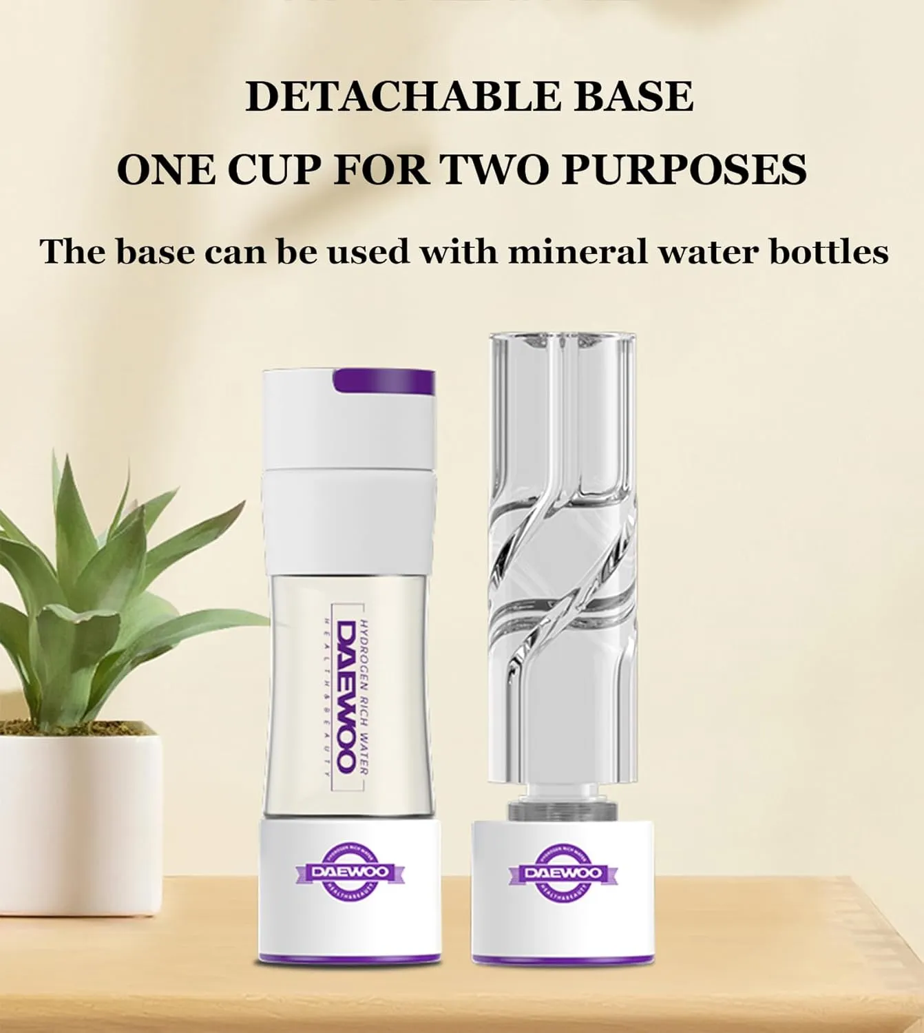 Premium Hydrogen Water Bottle Generator, High-Efficiency Hydrogen Water Machine Up to 2000 PPB, SPE/pem Technology Hydrogen Water Bottle, Purification Vent