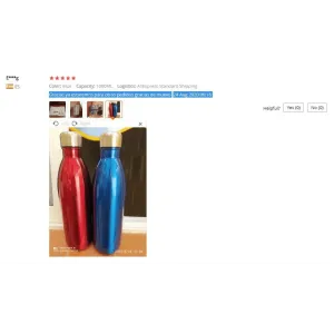 Premium Quality 350/500/750/1000ml Double-wall Creative BPA free Water Bottle Stainless Steel Beer Tea Coffee Portable Sport Vacuum thermos