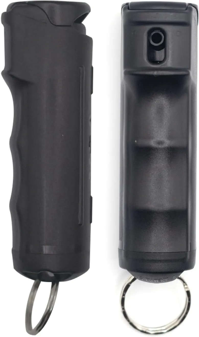 Prepared Hero Pepper Spray Keychain for Civilian Self Defense Discreet, Easy Grip & Aim - 12-Foot Range, 25 Bursts