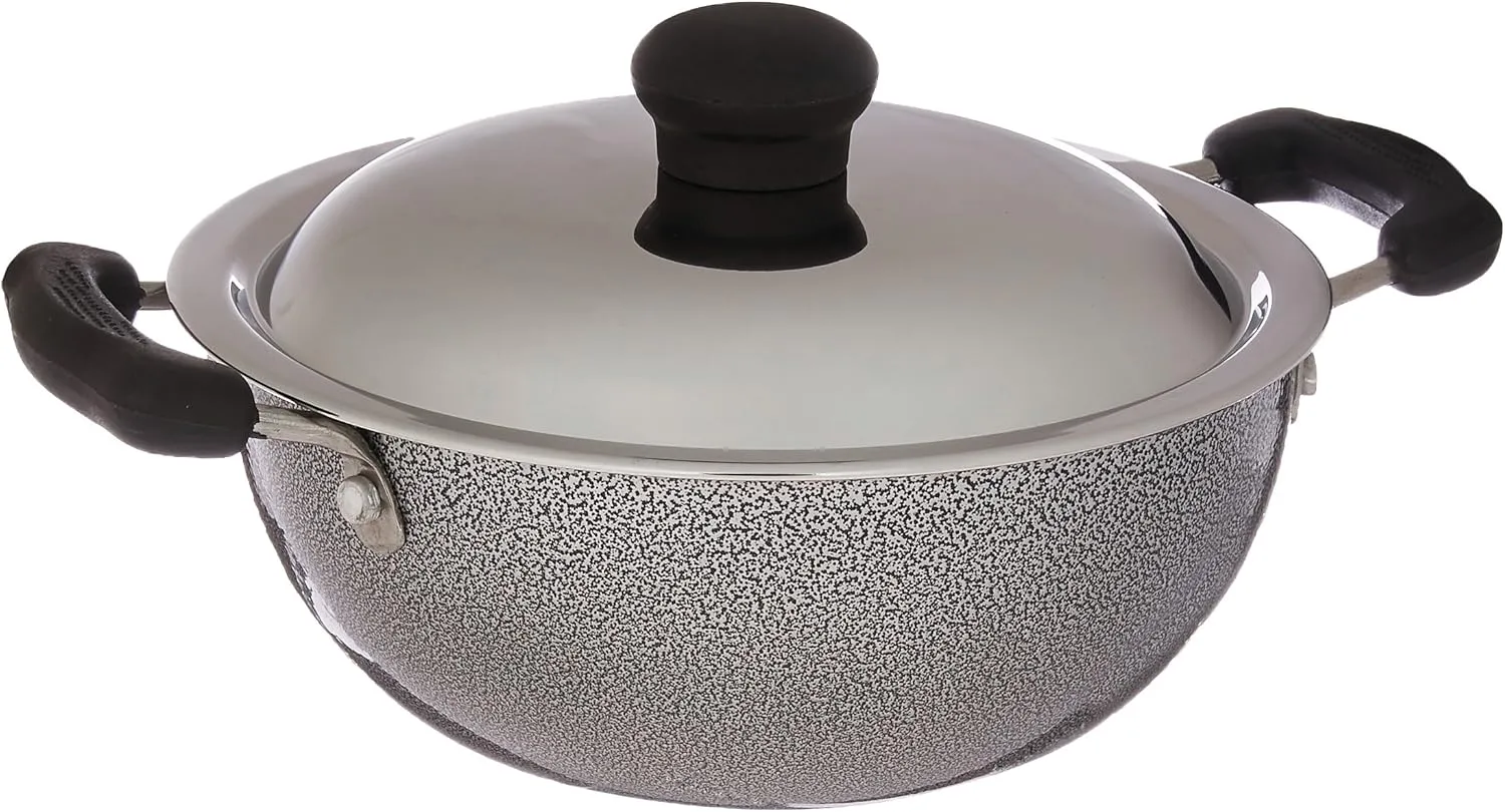 Prestige Manttra Omega Select Plus 200 Deep Fry pan, Kadai, Indian kadhai, Small, Black