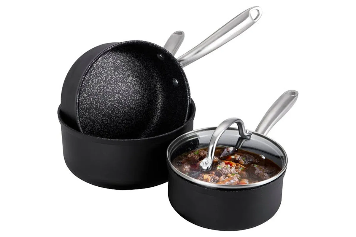 Prestige Scratch Guard Non Stick Saucepan Set | 3 Piece