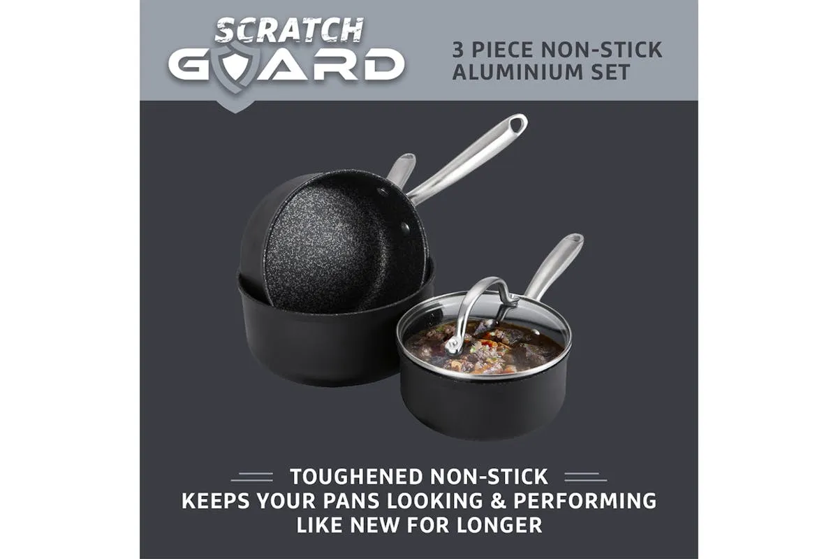Prestige Scratch Guard Non Stick Saucepan Set | 3 Piece