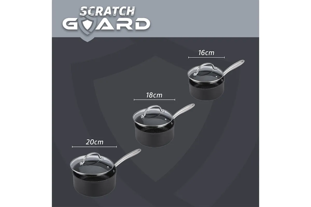 Prestige Scratch Guard Non Stick Saucepan Set | 3 Piece