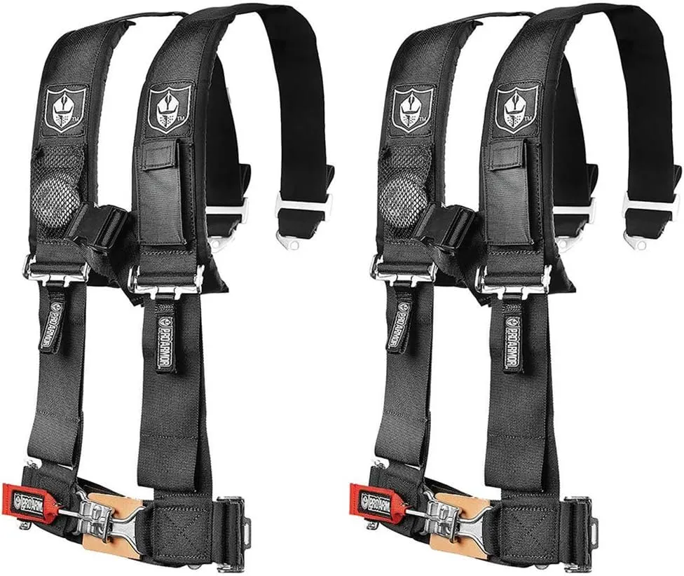 Pro Armor A114220 Black 4 Point Harness 2" Straps, 2 Pack
