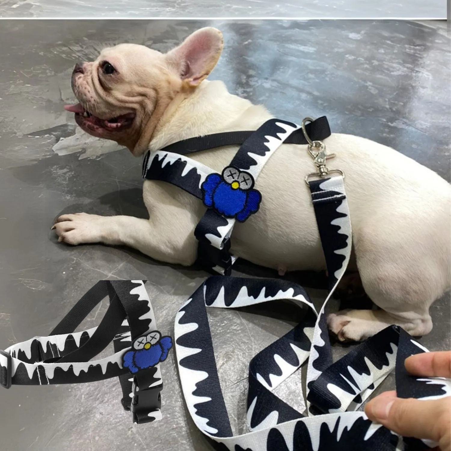 PupJoy Comfort Fit Frenchie Harness with Secure Buckles