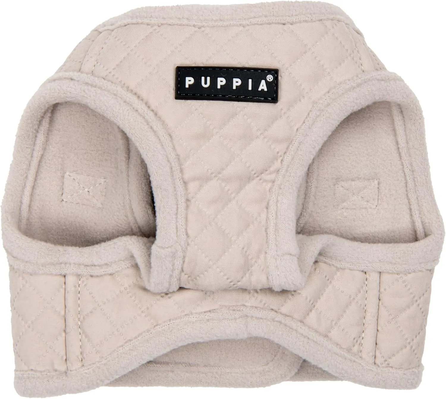 Puppia Irvin Vest Dog Harness Step-in Warm Winter Diamond Pattern for Small and Medium Dog, Cream, Medium