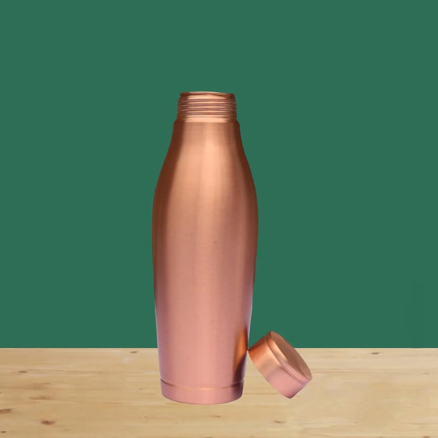 Pure Copper Water Bottle 32oz with Jute Carrying Shoulder Bag – Ayurvedic Copper Drinking Bottle for Women and Men.