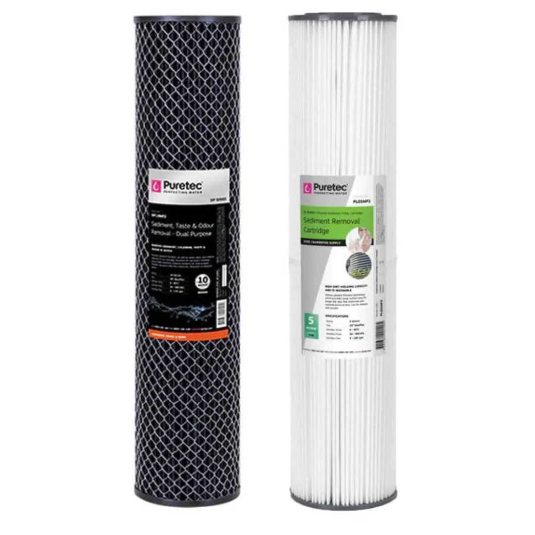 Puretec Ecotrol EM2 High Flow 20" Whole House Water Filter Replacement Cartridges Kit