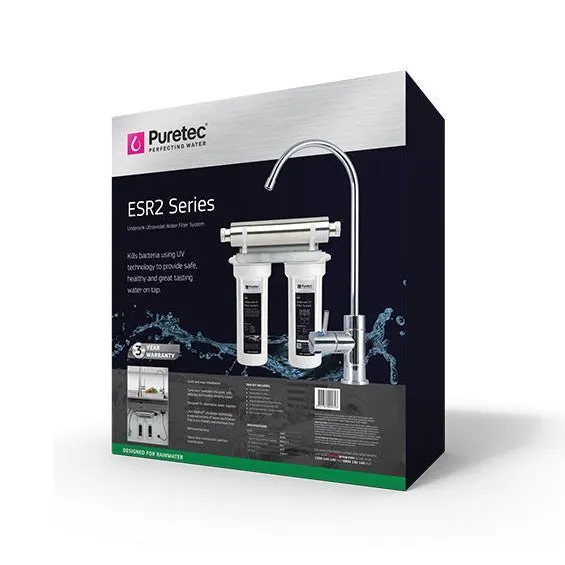 Puretec Ecotrol ESR2 Undersink UV Water Filter System with Faucet (8 LPM)