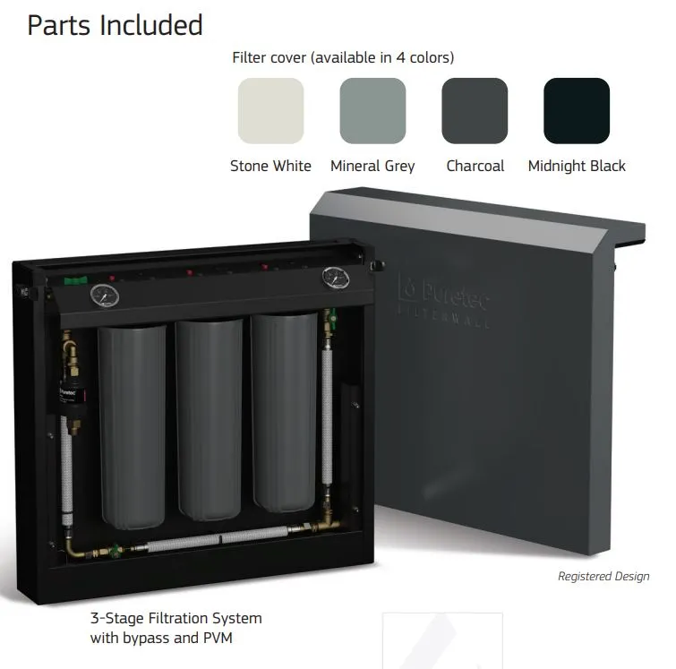 Puretec Filterwall F5 Whole House Filtration System with Plumbed Bypass