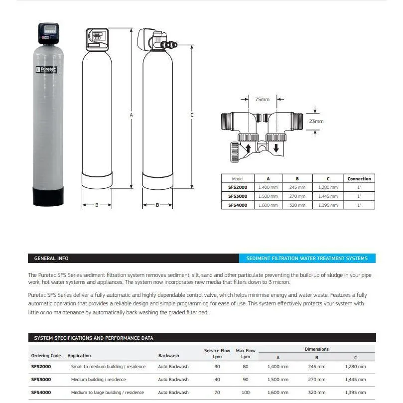 Puretec SFS Sediment Filtration Systems