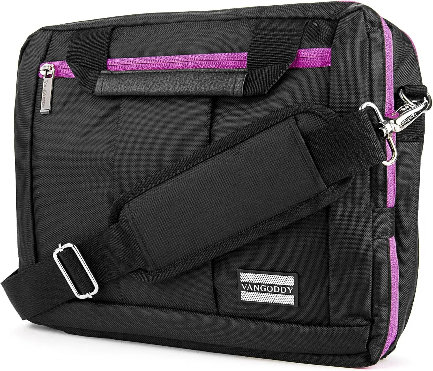Purple Trim Convertible Laptop Bag for Aspire, ChromeBook, Switch, Spin 10 to 12 inch