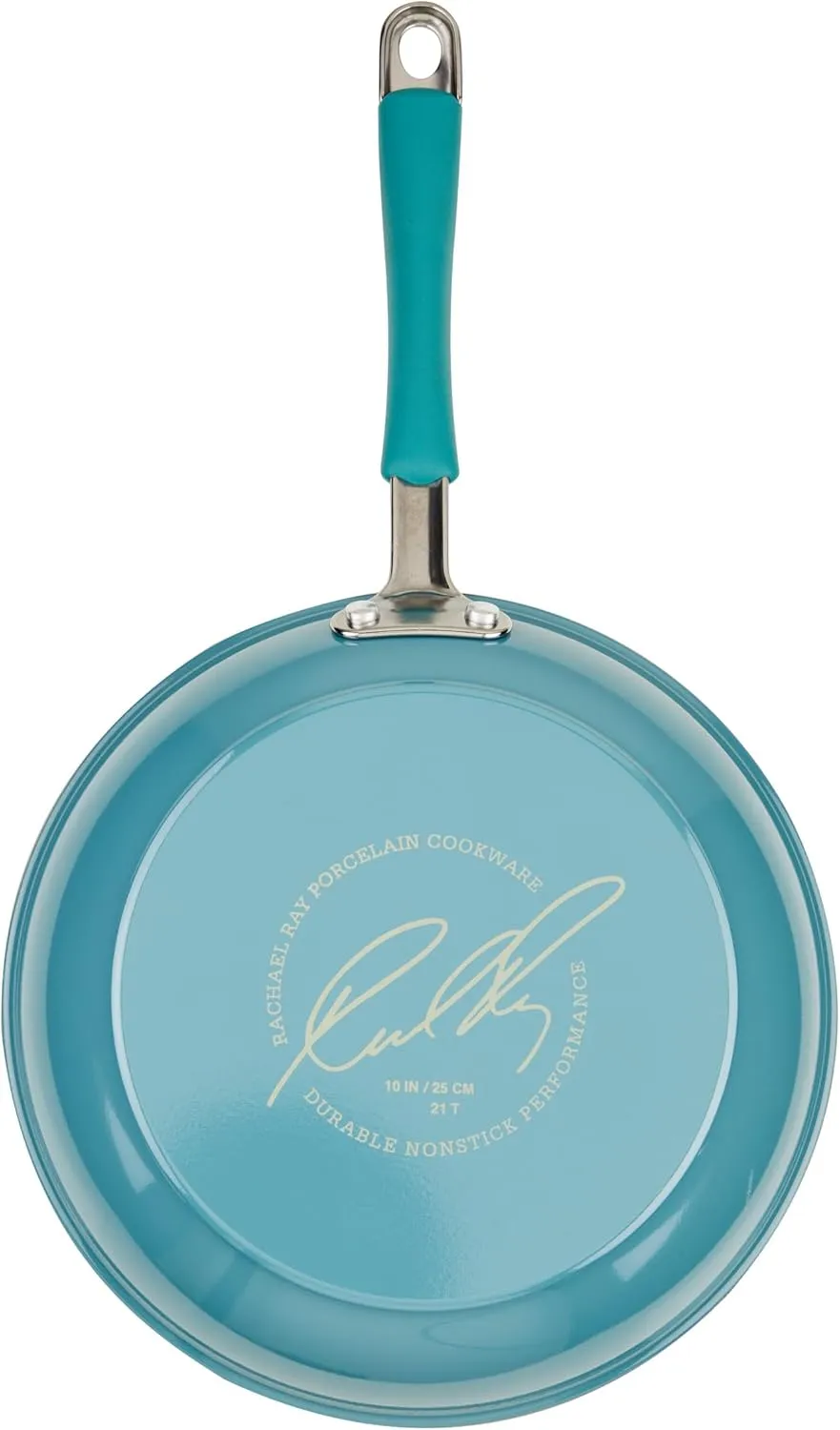 Rachael Ray Cucina Nonstick Cookware/Pots and Pans Set, 10 Piece - Agave Blue