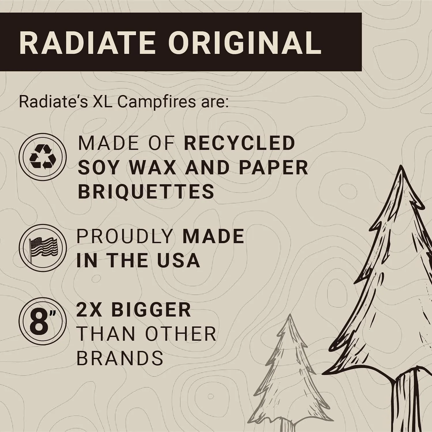 Radiate XL 8" Portable Campfire: Bigger, Brighter Outdoor Fires