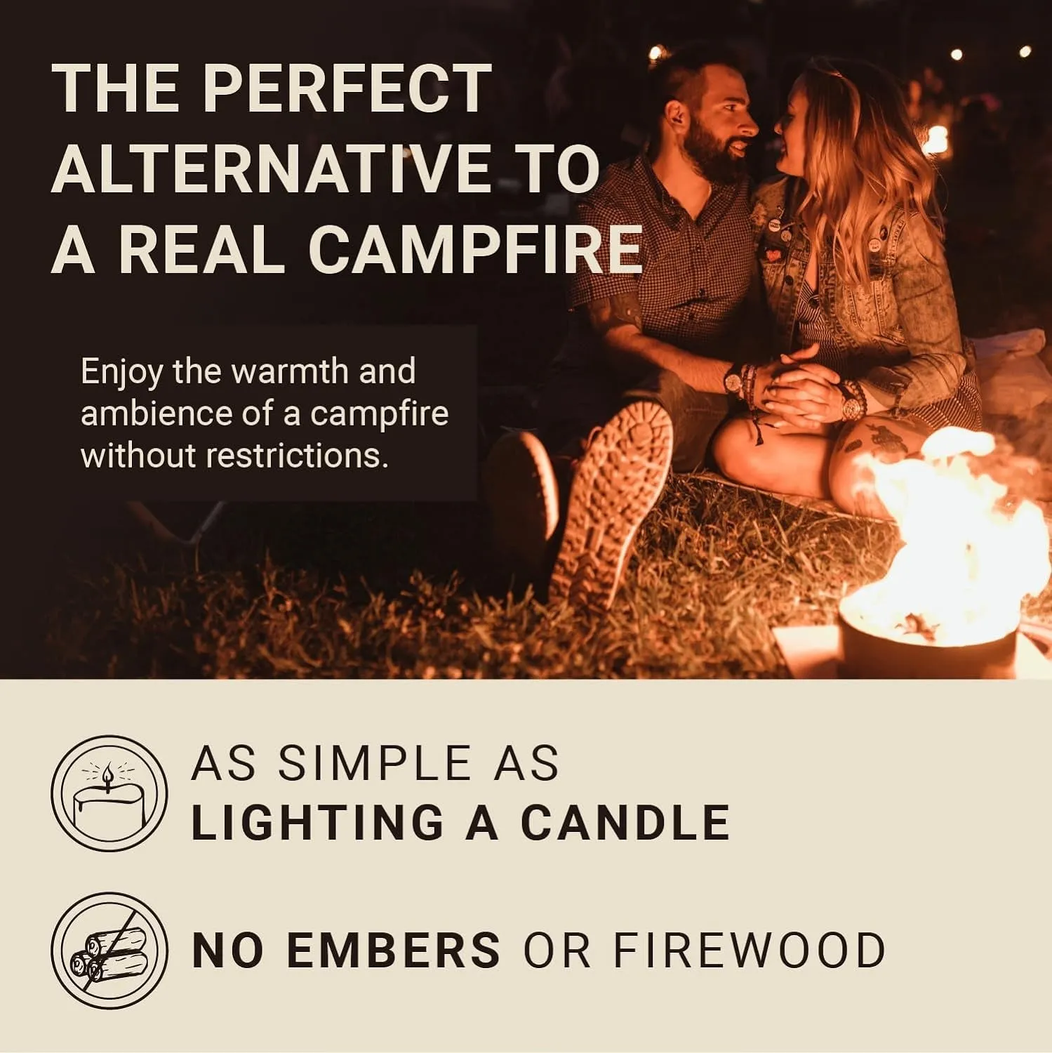Radiate XL 8" Portable Campfire: Bigger, Brighter Outdoor Fires