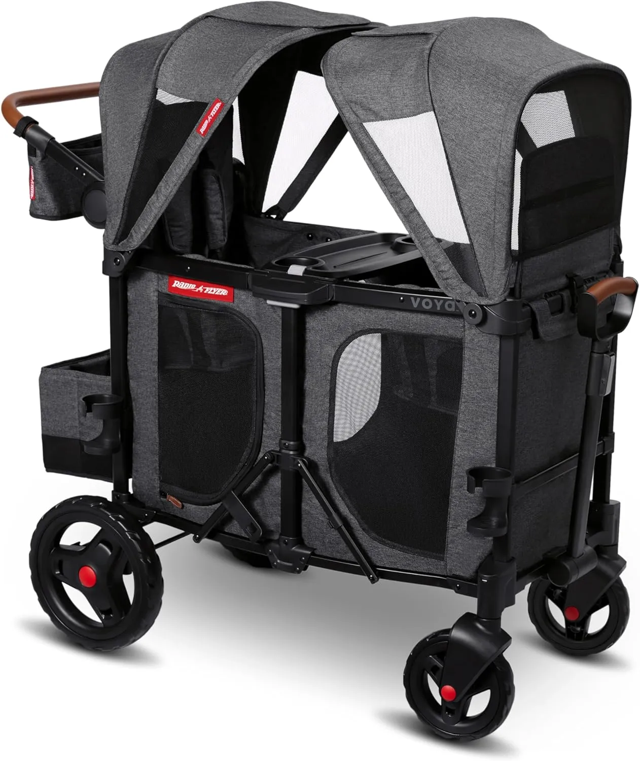 Radio Flyer Voya XT Stroller Wagon, 2 Seater Wagon Stroller for Kids, Baby Stroller Wagon
