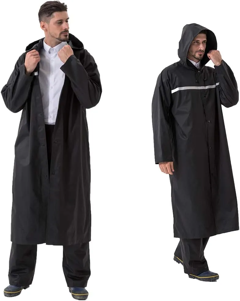 Rain Coats for Adults Rain Ponchos with Hoods Man Lightweight Raincoats Long Waterproof Jacket Windbreaker for Men Women