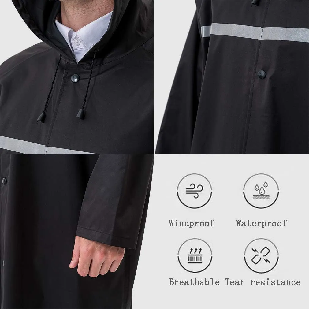 Rain Coats for Adults Rain Ponchos with Hoods Man Lightweight Raincoats Long Waterproof Jacket Windbreaker for Men Women