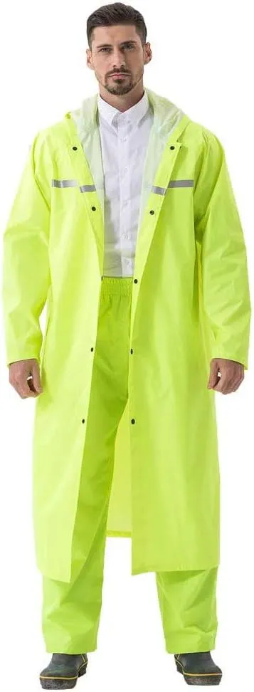Rain Coats for Adults Rain Ponchos with Hoods Man Lightweight Raincoats Long Waterproof Jacket Windbreaker for Men Women