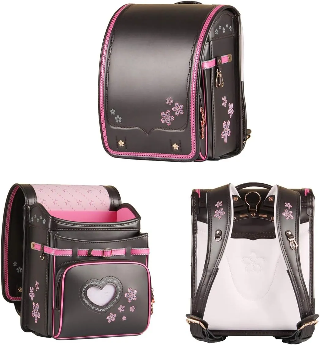 randoseru coffee backpack japanese school bag Premium fabric send gift