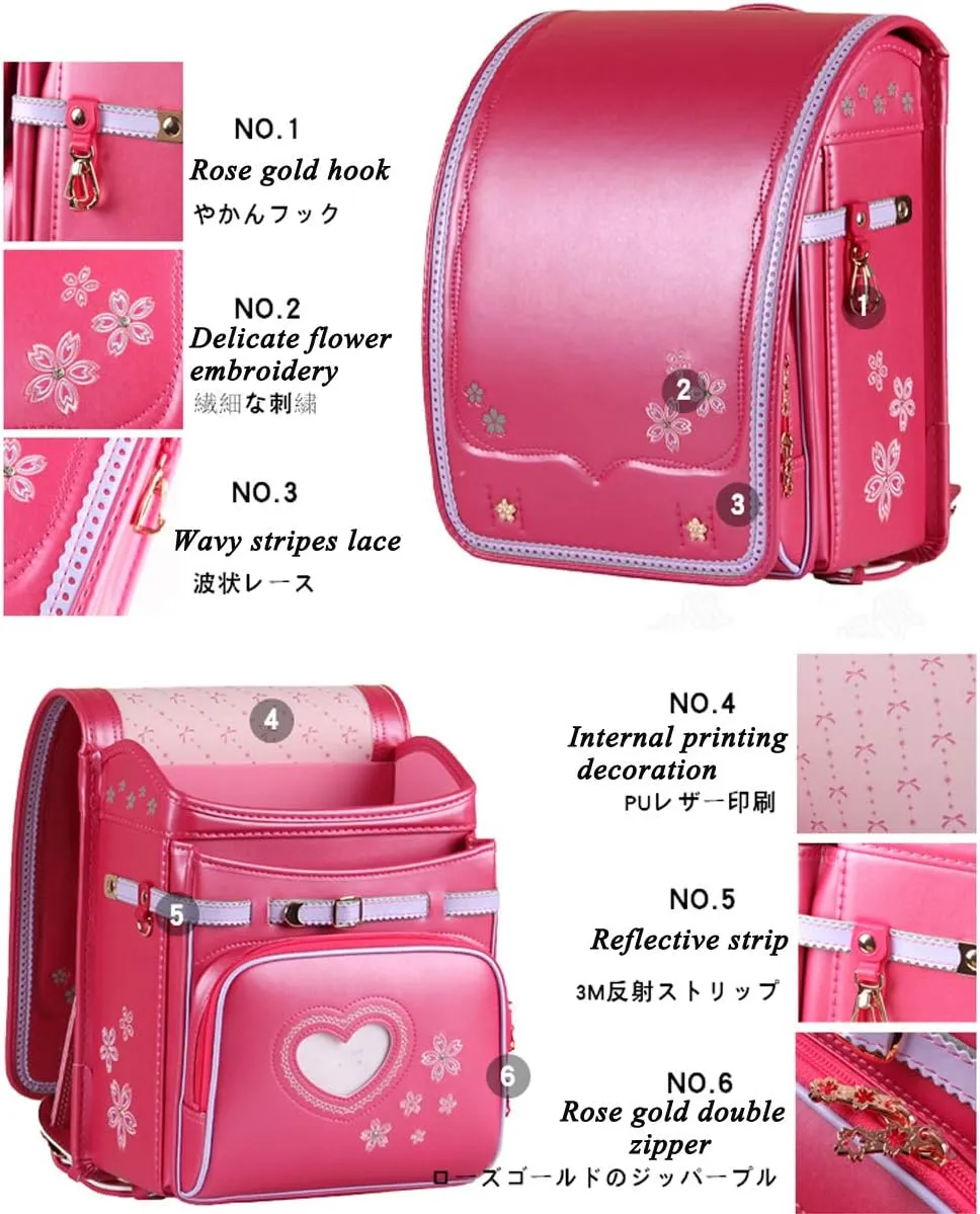 randoseru coffee backpack japanese school bag Premium fabric send gift