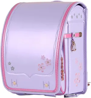 randoseru purple backpack japanese school bag Premium fabric send gift